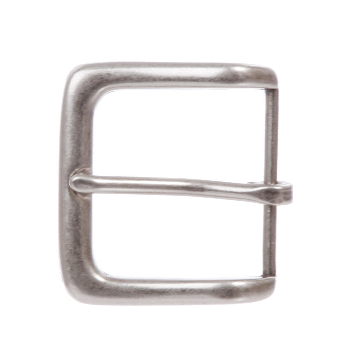 1 1/2&Prime; (38 mm) Single Prong Square Belt Buckle Antique Silver
