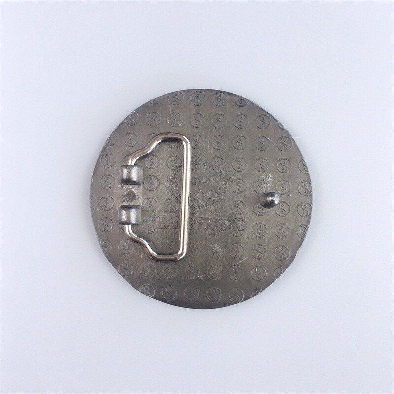 Vintage Style Enamel Yin Yang Taiji Round Belt Buckle also Stock in the US