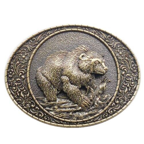 Bear Belt Buckle Animal Western Cowboy Native American Motorcyclists (BER-03)