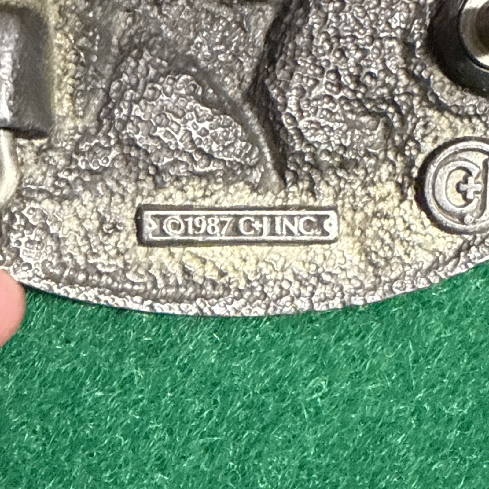 Vintage C&J Inc Colorado Buck Belt Buckle