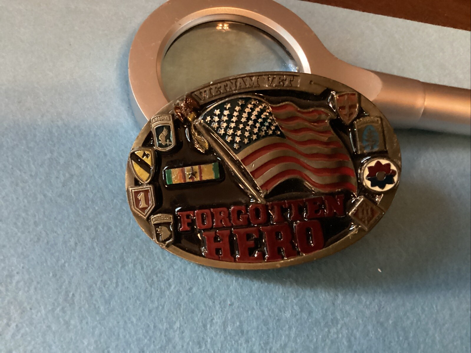 C+J Inc.Vietnam Vet,Forgotten Hero, Belt Buckle.very Nice Condition