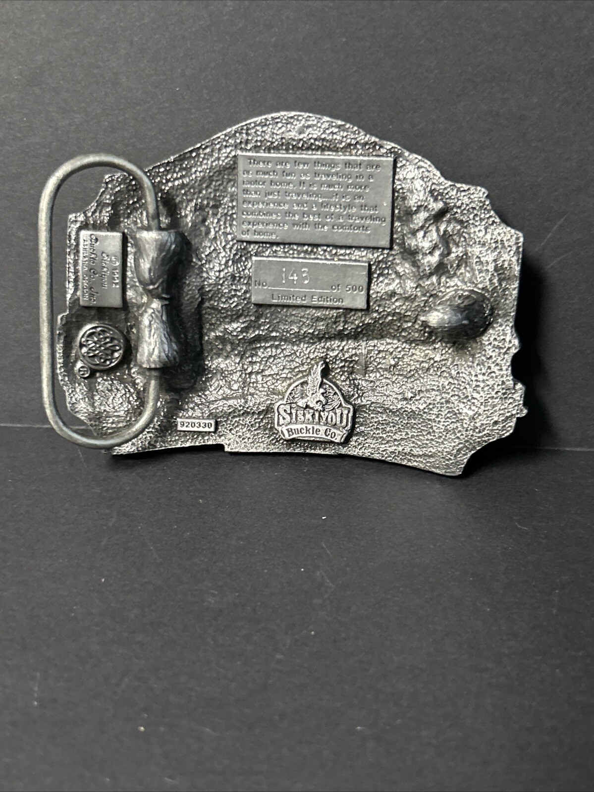 1992 Siskiyou Thousand Trails NACO Limited Edition 143 Of 500 Belt Buckle