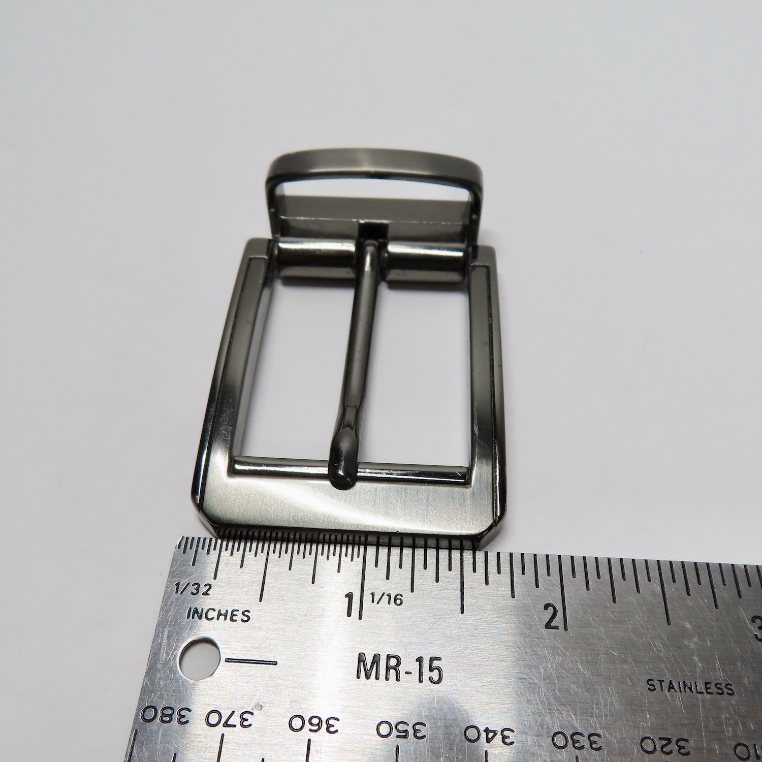 Mens Replacement Belt Buckle Gunmetal Single Prong Fits 1.5 Inch Belt