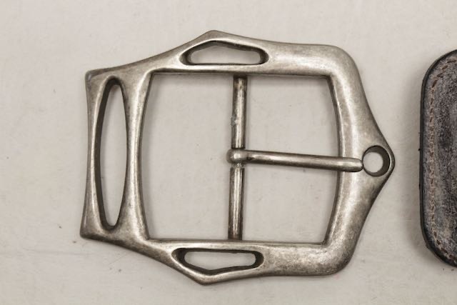 Lot of 9 Assorted Belt Buckles 1.5” Silvertone Brass Nickel Leather Crafter