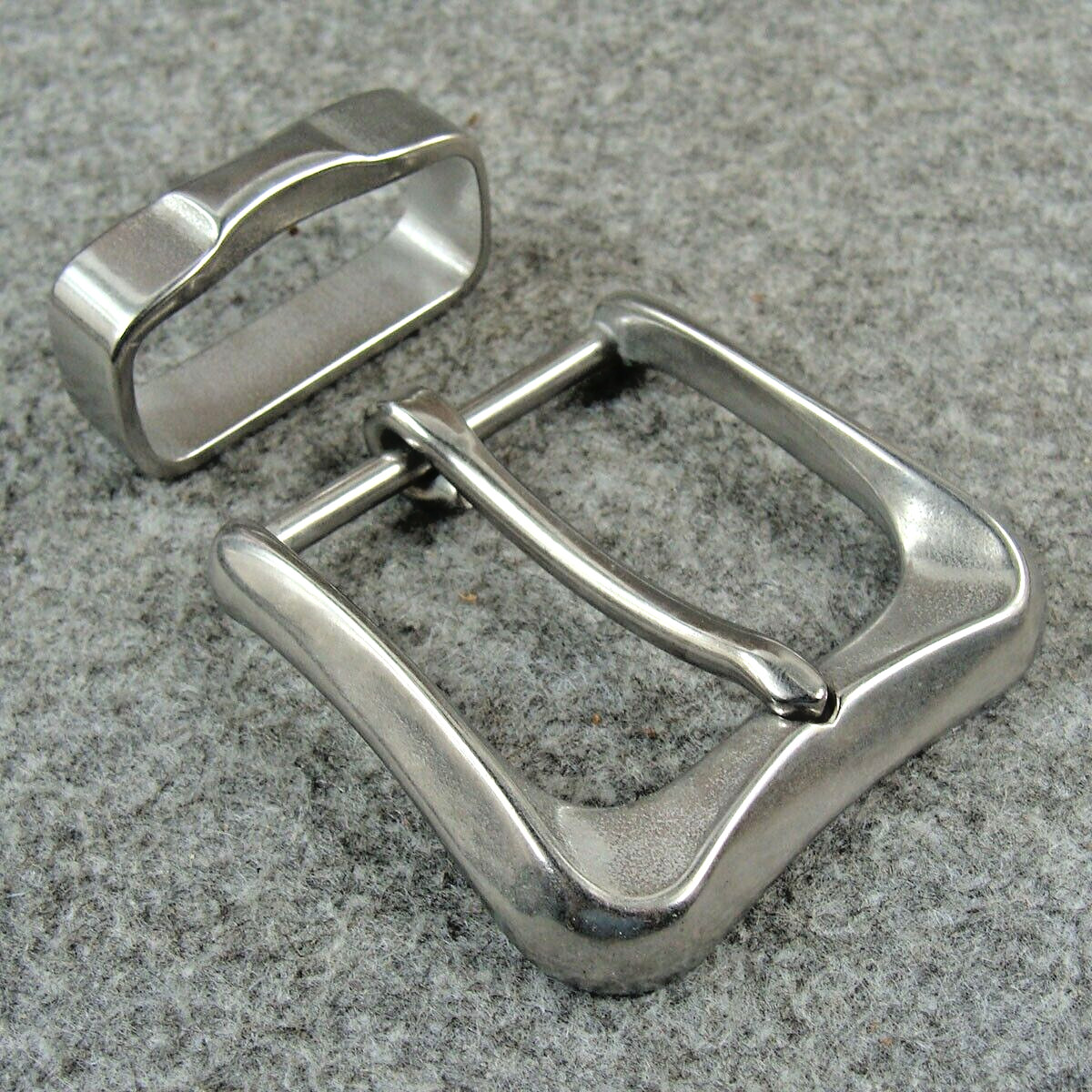 Stainless Steel Pin Belt Buckle Men&rsquo;s Belt Buckles For 1.5&Prime; Belt With Belt Loop