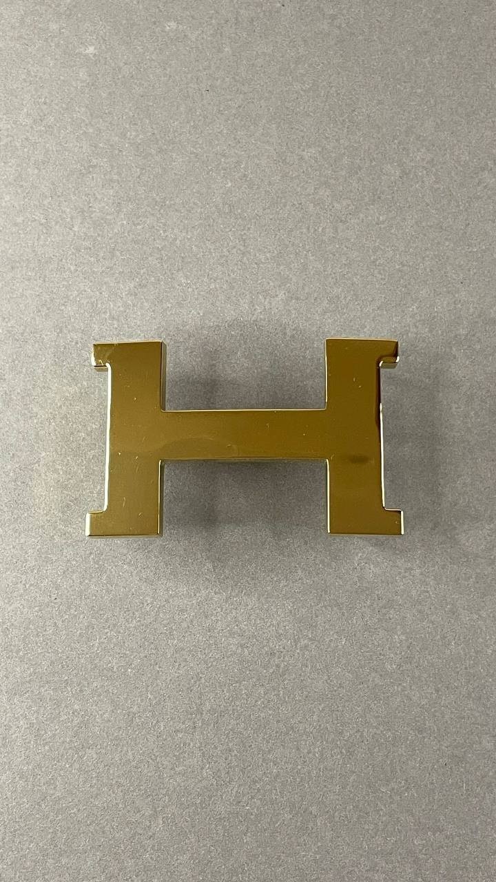 Gold H Buckle 40mm 1.5` Glossy Gold Hardware Belt Buckle