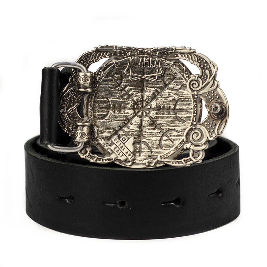 Helm of Awe german silver belt buckle, Viking Helm of Terror Scandinavian Pagan