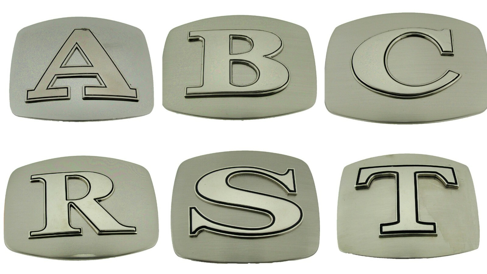 Initial Letter A to Z Gold Silver Metal Mens Belt Buckle Western Rodeo Cowboy