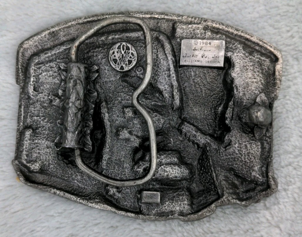 Vintage 1984 Alaska Belt Buckle Eagle Pewter Siskiyou Buckle Company