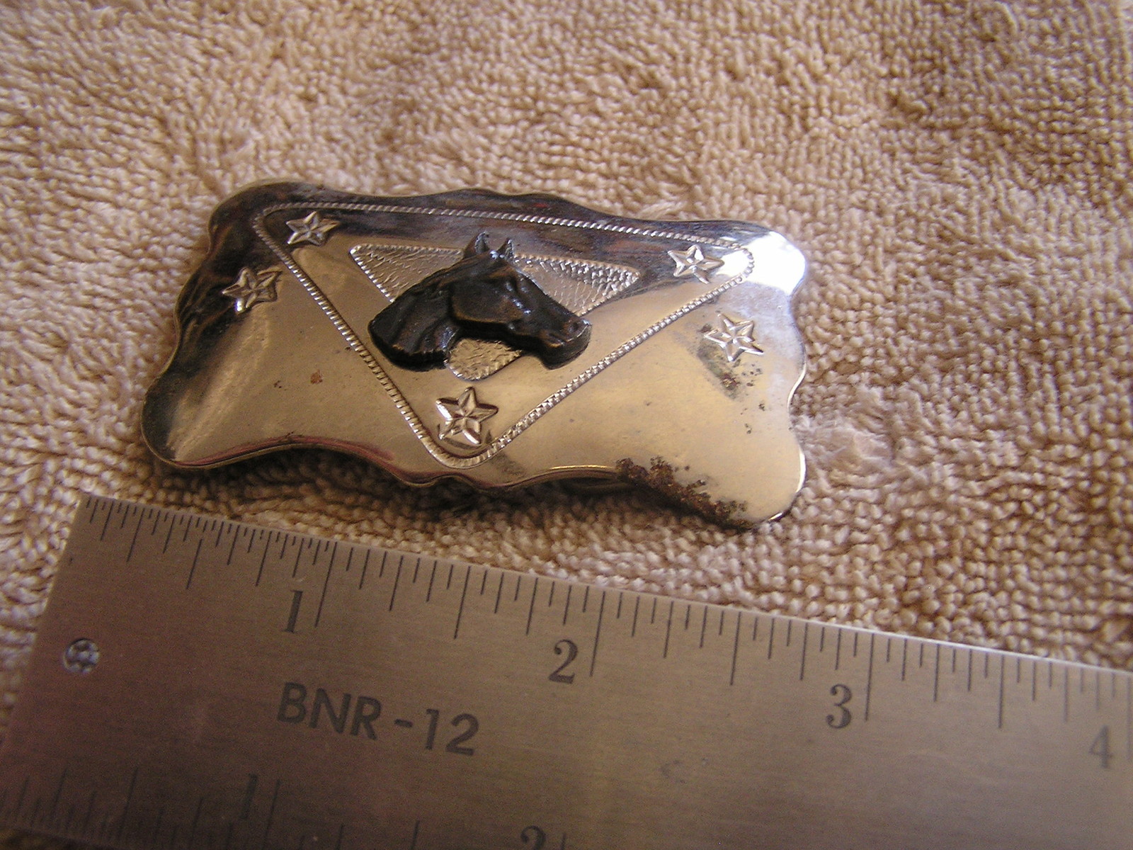 Vintage Chambers Belt Buckle Horse Head