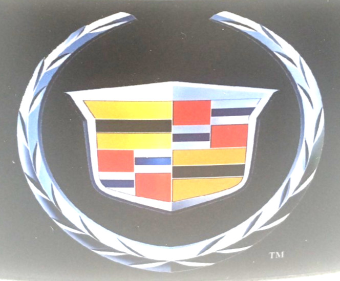 Cadillac Crest Wreath Logo Belt Buckle GM Licensed Metal 1990-2010 Promo 2&Prime; x 4&Prime;