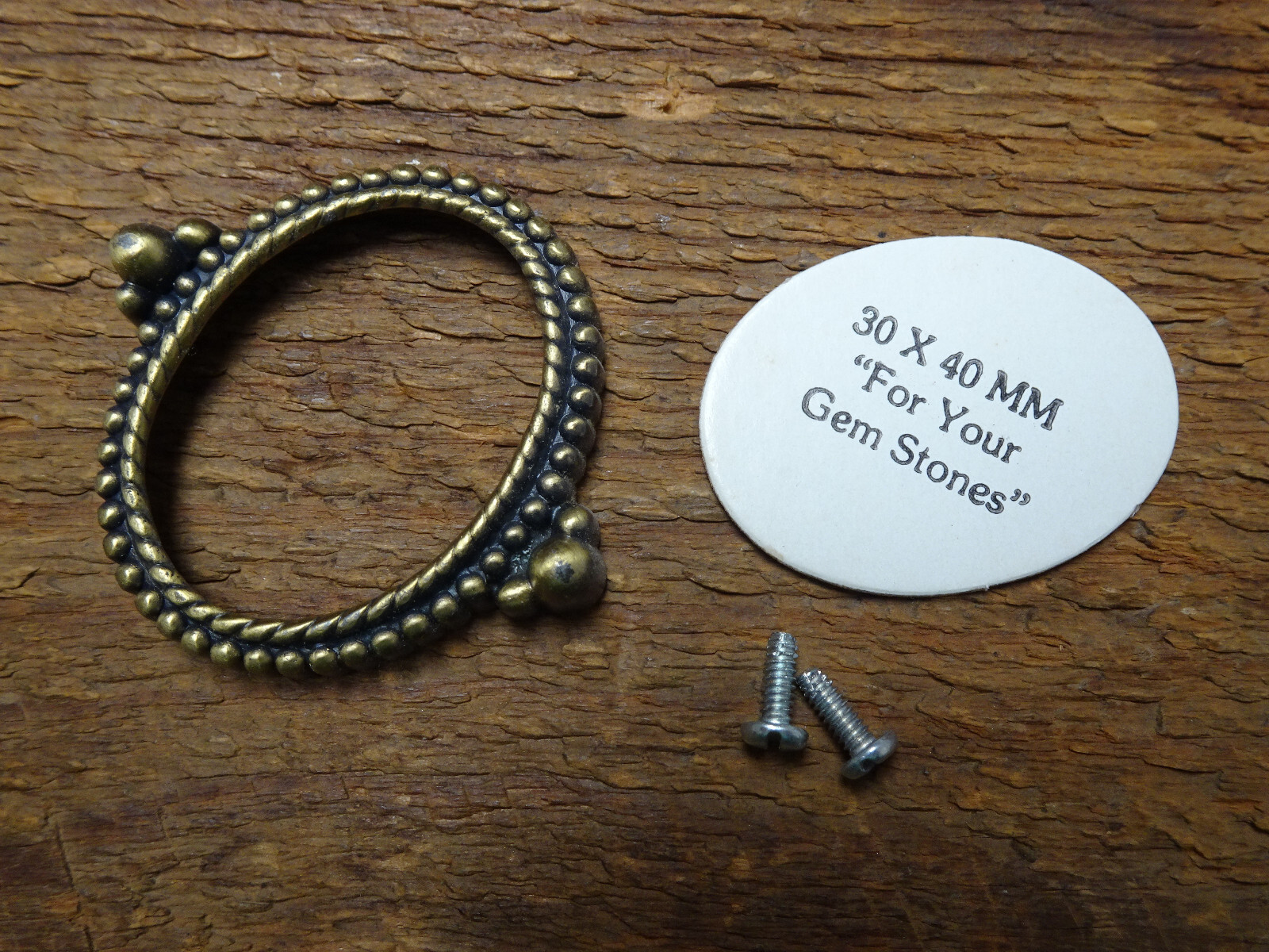 Screw Mount for Buckle 30x40mm Vertical Antique gold (Pkg 5) Old Style 1035