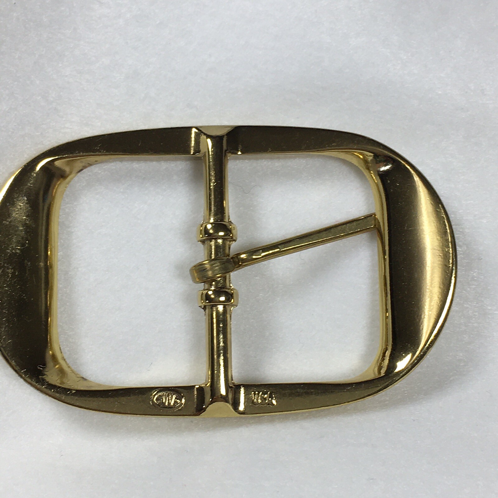 Vintage Replacement Belt Buckle Fits 1.5&Prime; Simple Basic Gold Toned Made in USA 7A
