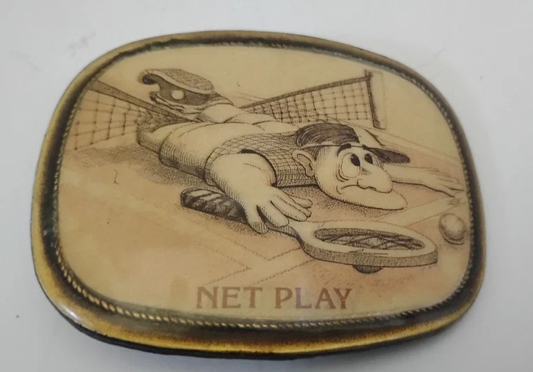 Belt Buckle Tennis Themed Humorous Belt Fits 1.5&Prime; Width Belt