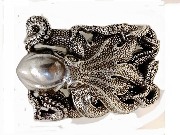 Snake Anaconda 2&Prime; Belt Buckle Pewter Finish Silver Vintage Belt Buckle Brand NEW