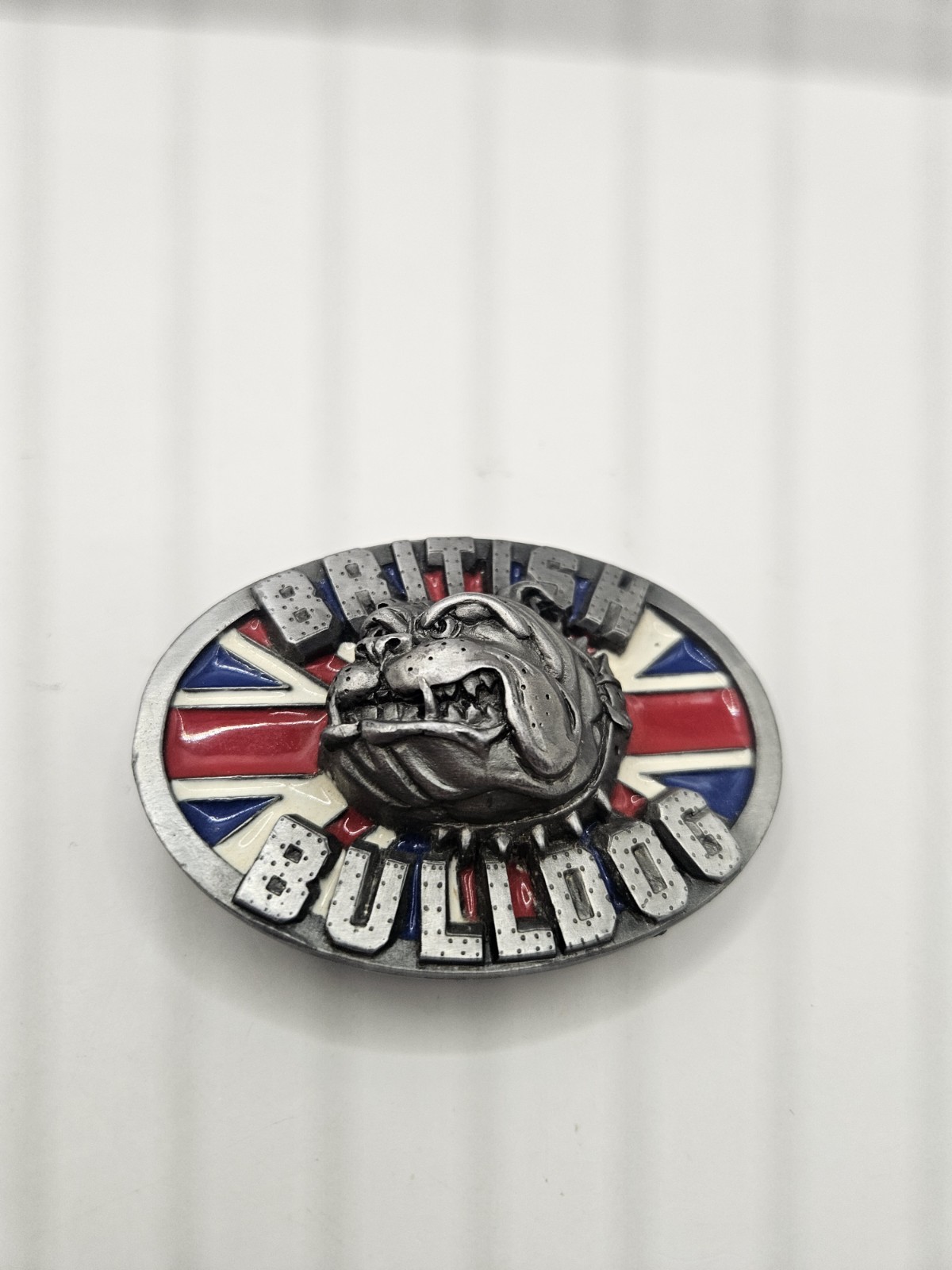 British Bulldog Union Jack Belt Buckle UK Biker England Great Britain