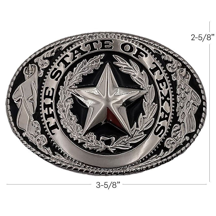 TEXAS State Lone Star Men Silver Metal Belt Buckle Western Cowboy Oval Jean Pant