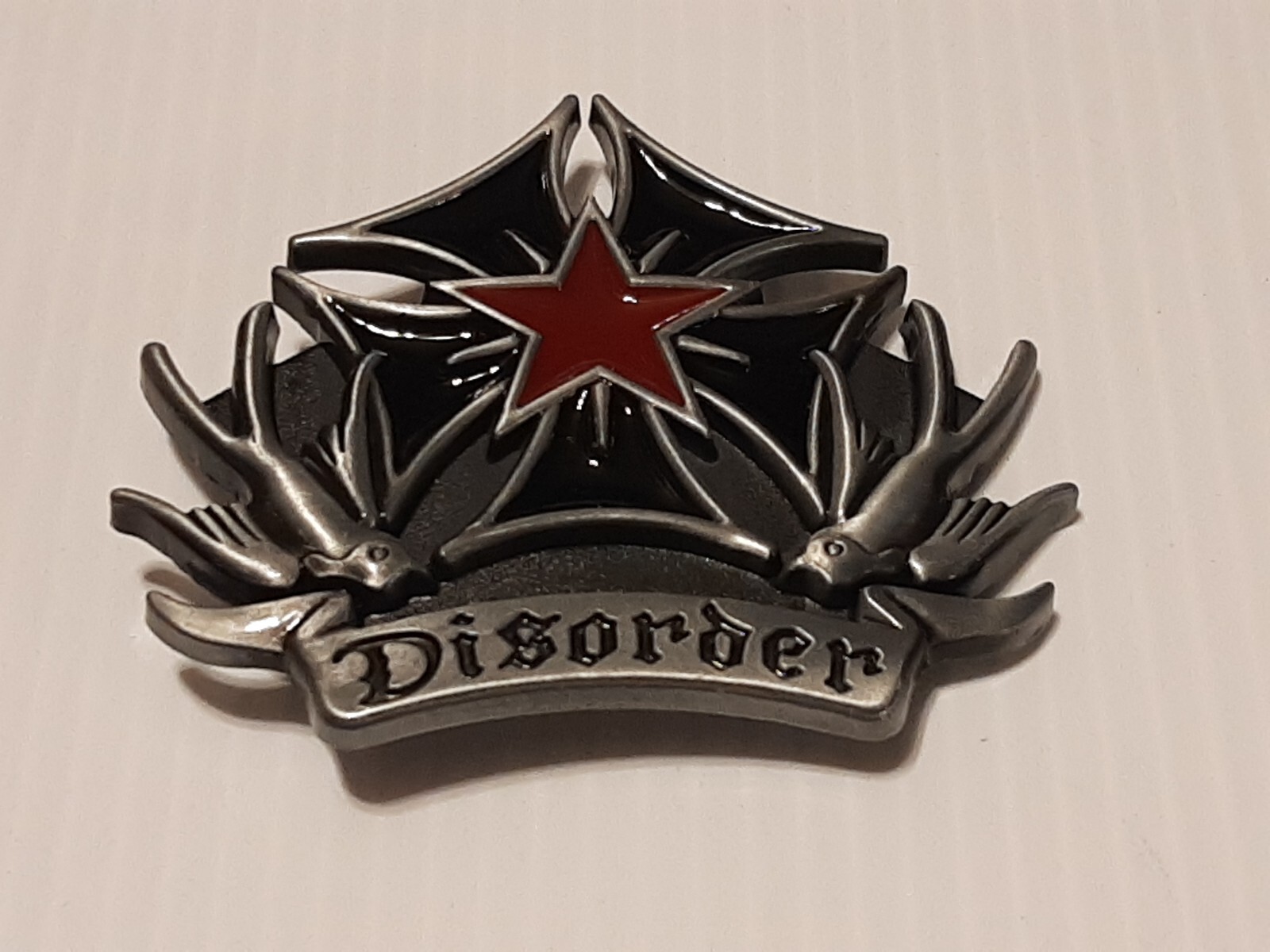 IRON CROSS DISORDER / STAR Metal Belt Buckle