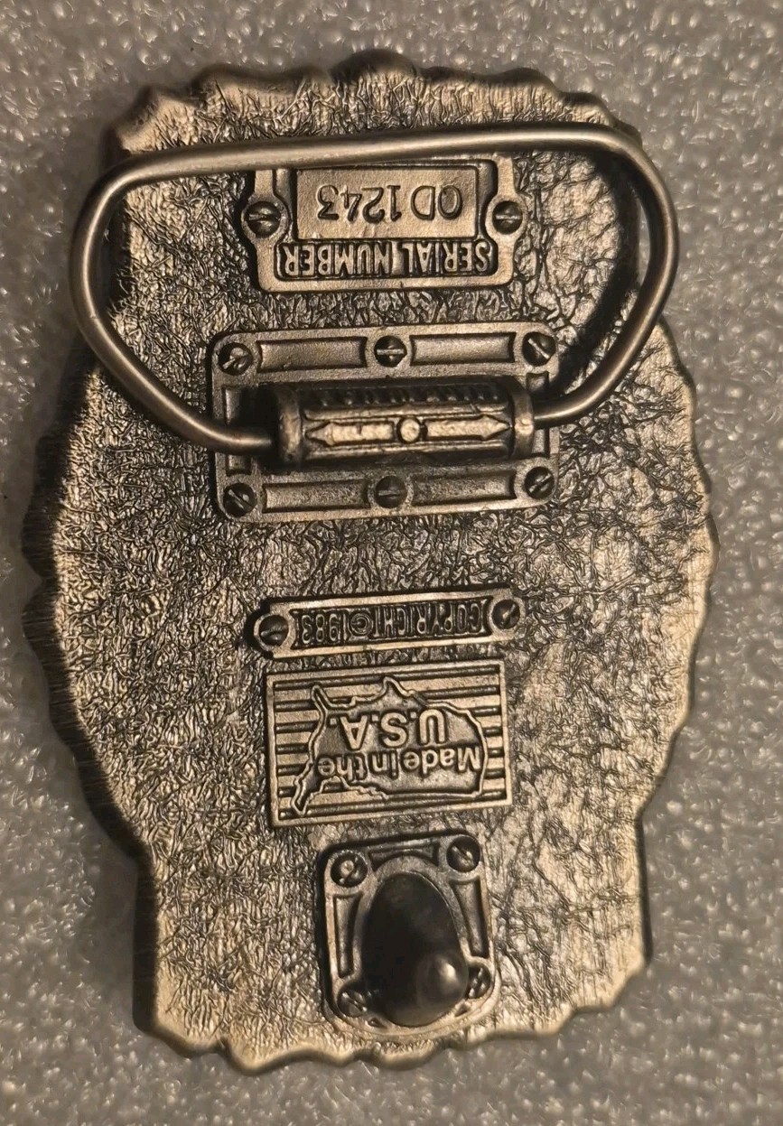 Vintage 1997 Great American Buckle Co. Pure Pewter Bald Eagle Belt Buckle