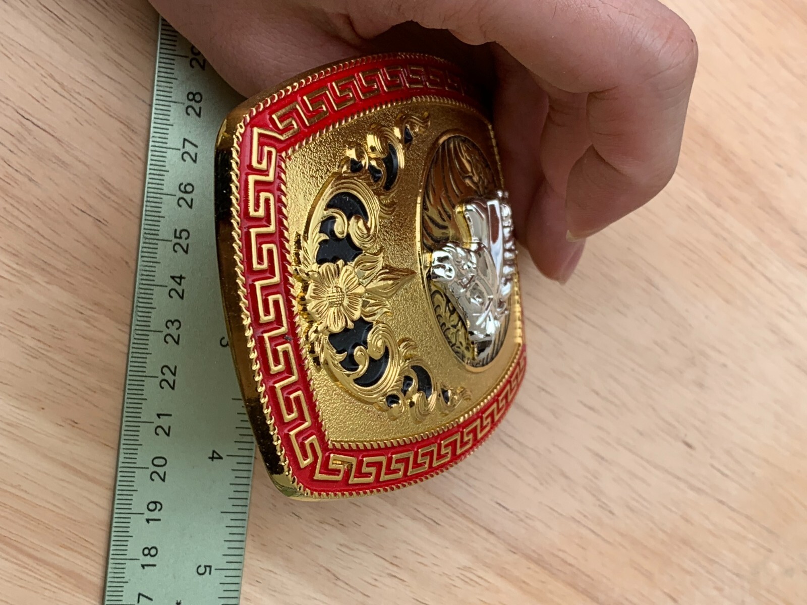 Western Buckle Gold Silver Red Horse Head Buckle Cowboy 2 » Hebillas Vaqueras