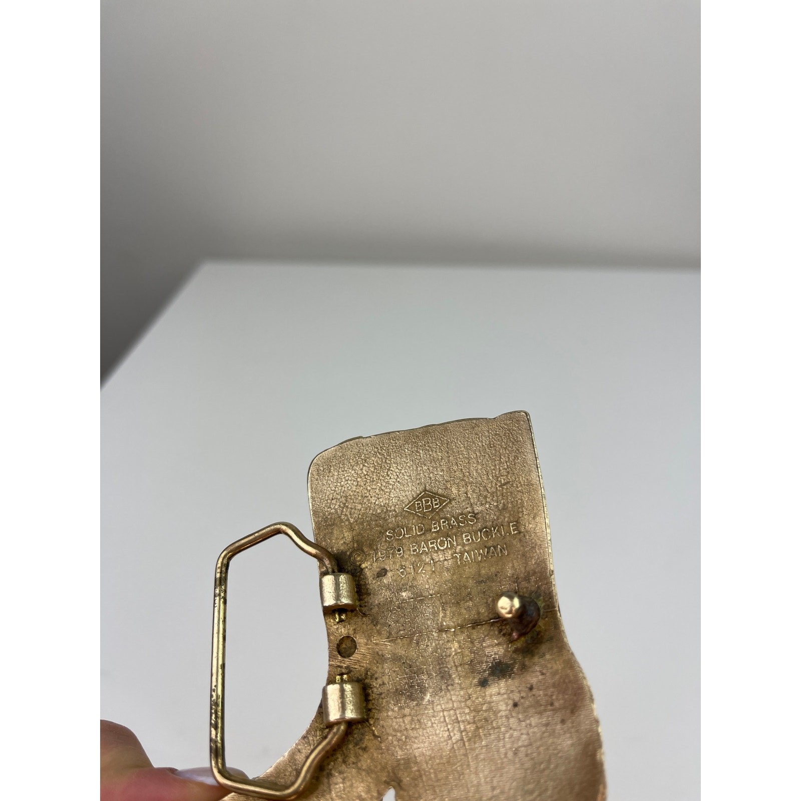 Vintage 1979 BBB BARON Cowboy Boots Solid Brass Buckle Western Rodeo Texas Ranch