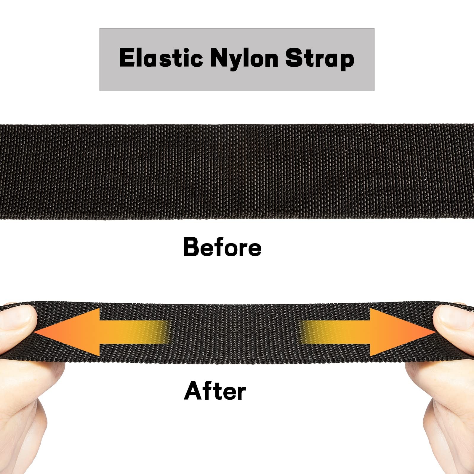 maikun Mens Nylon Plastic Buckle Belt, Casual Web X-Large (39 »-42 »), Black
