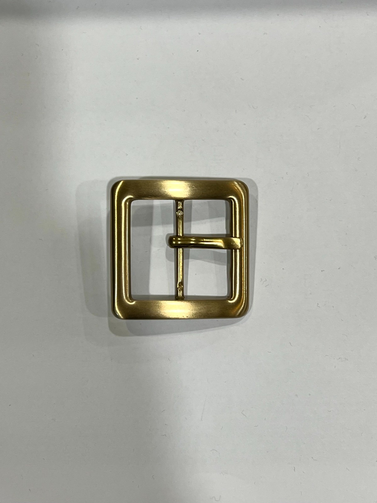 Solid Brass Satin Brass Belt Buckle Made in Italy Fits 1.57&Prime; Belt Strap