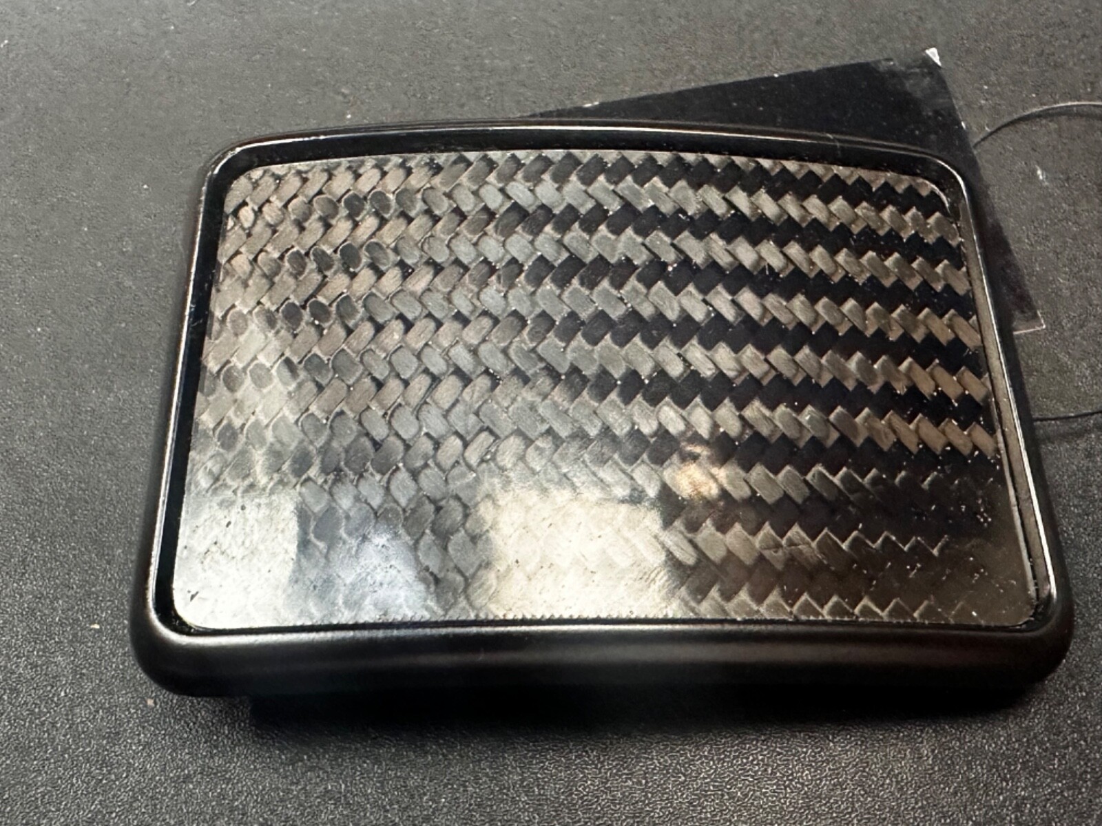 Rock Is King Zig Zag Black / Grey Nos Dress Replacement Belt Buckle In Box