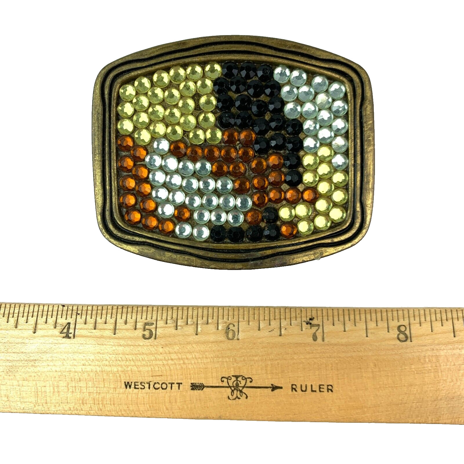 Vintage DIY Handmade Sequin Belt Buckle