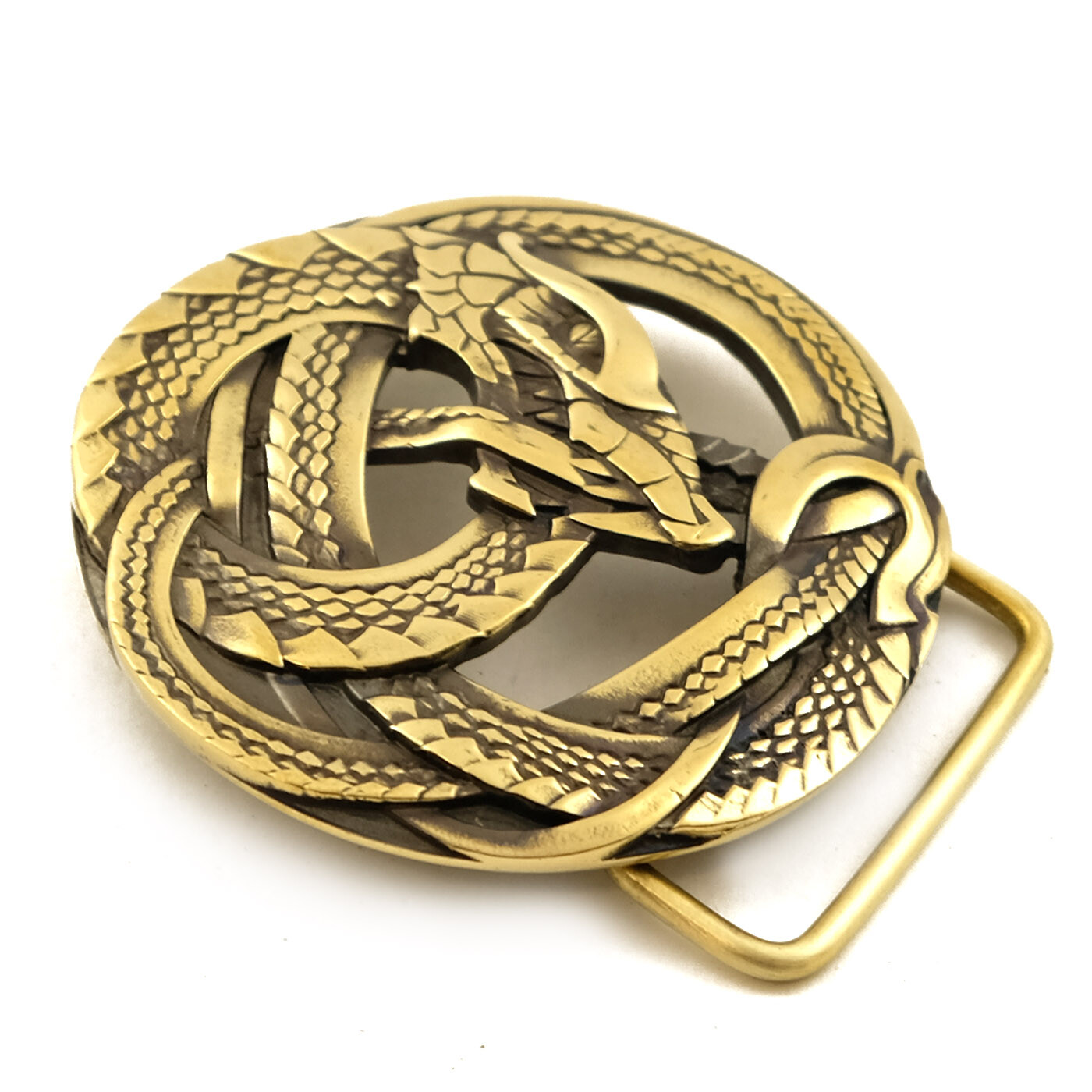 Belt buckle Ouroboros, World Serpent, Scandinavian, Nordic, Celtic