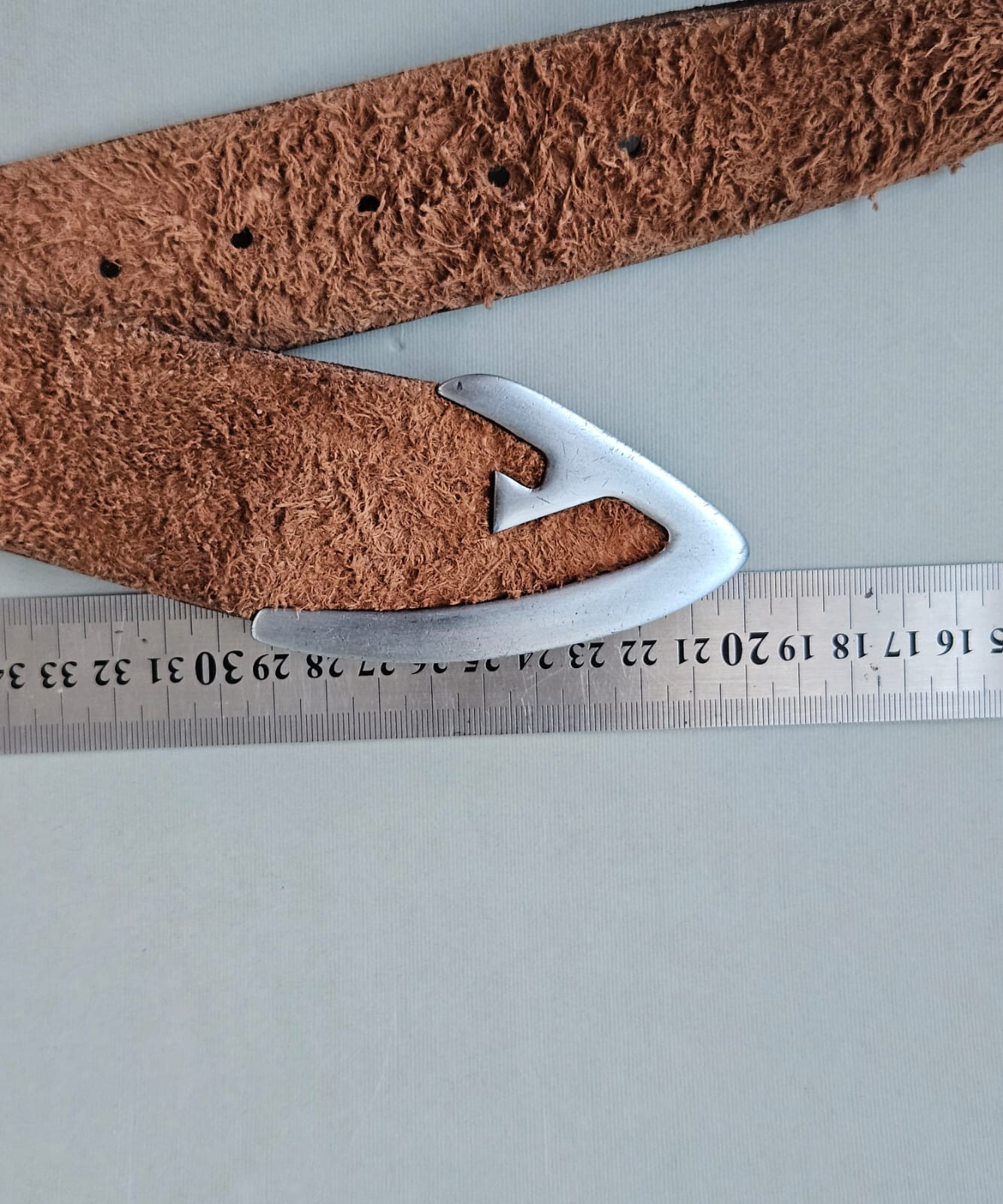 Armani Jeans Casual Belt Mens Sz 37&Prime;-41&Prime; Rough Distressed Leather 1.7&Prime; Brown