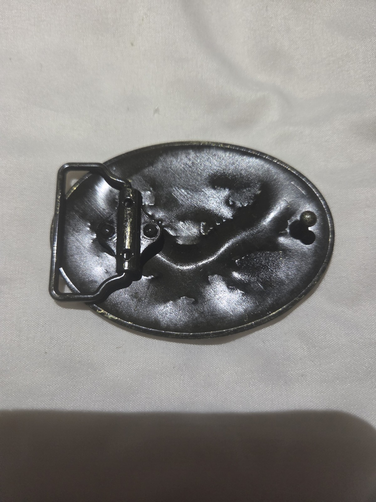 American Pride Oval Metal Western Belt Buckle Eagle USA Flag Fits 1.5 in