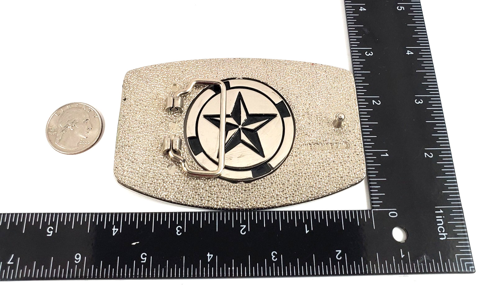 Skeleton & Bones Crossed Reversible Spinning Belt Buckle