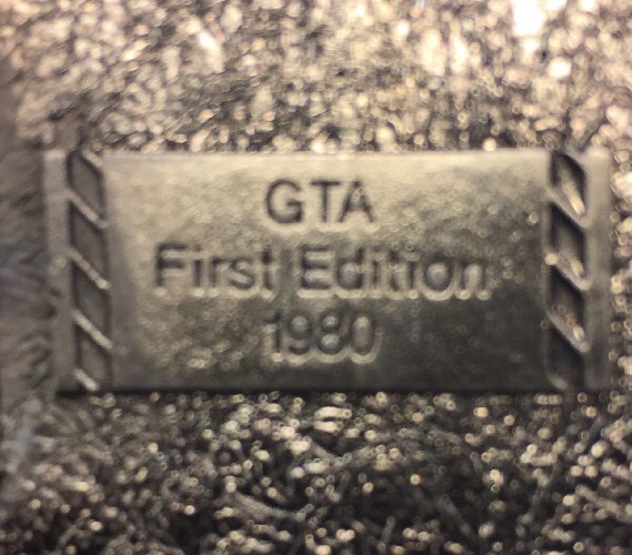 VINTAGE GTA 1980 FIRST EDITION BELT BUCKLE