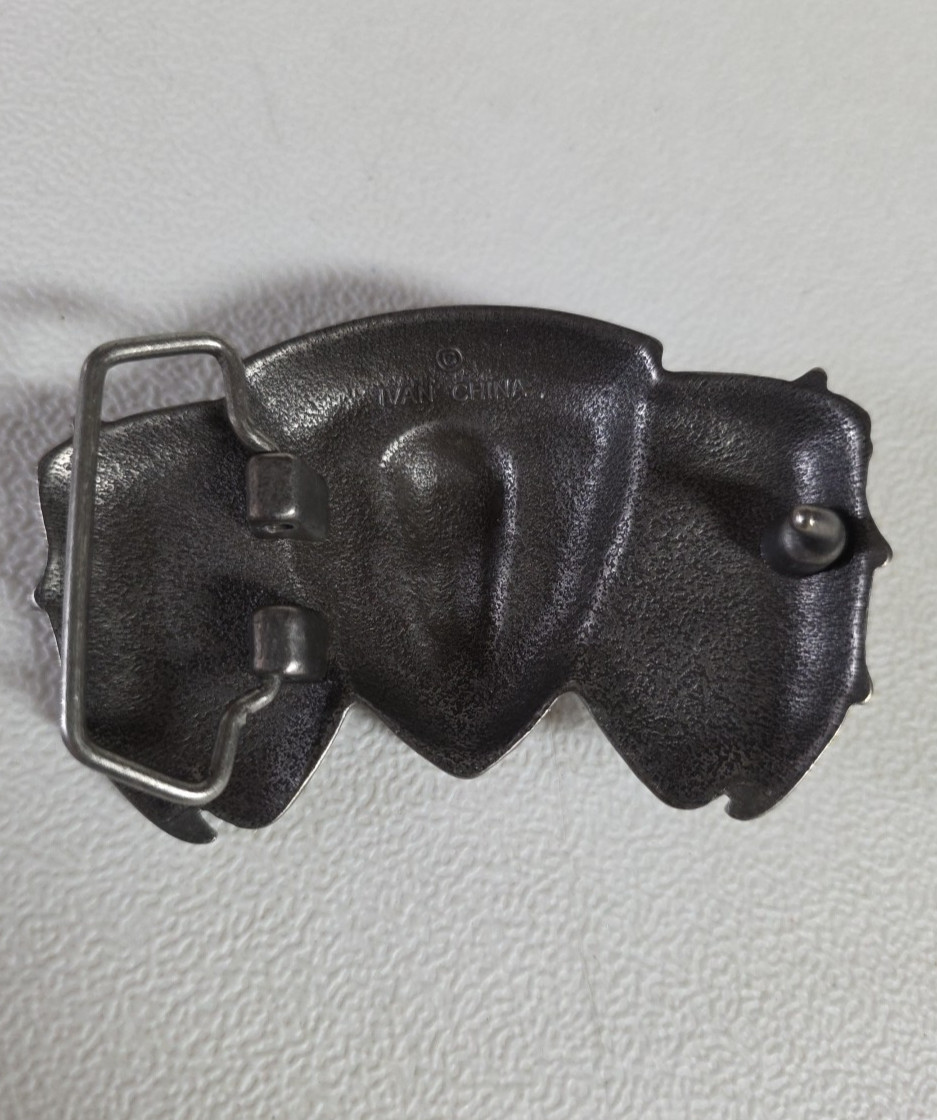 Belt Buckle DRAGON Wings Horns 3.75&Prime; Pewter Color Fit 1.5&Prime; Belt Creepy