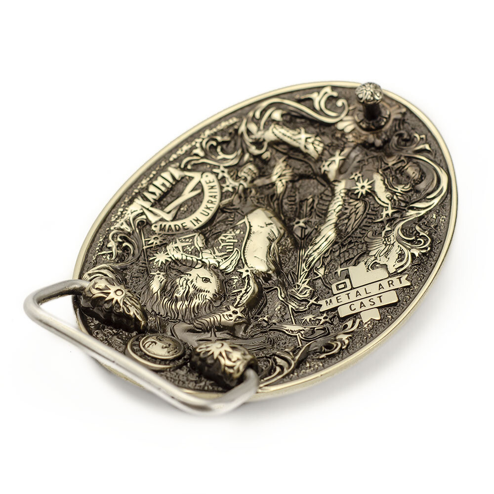 Pisces german silver belt buckle, Horoscope Astrological Zodiac Sign belt buckle