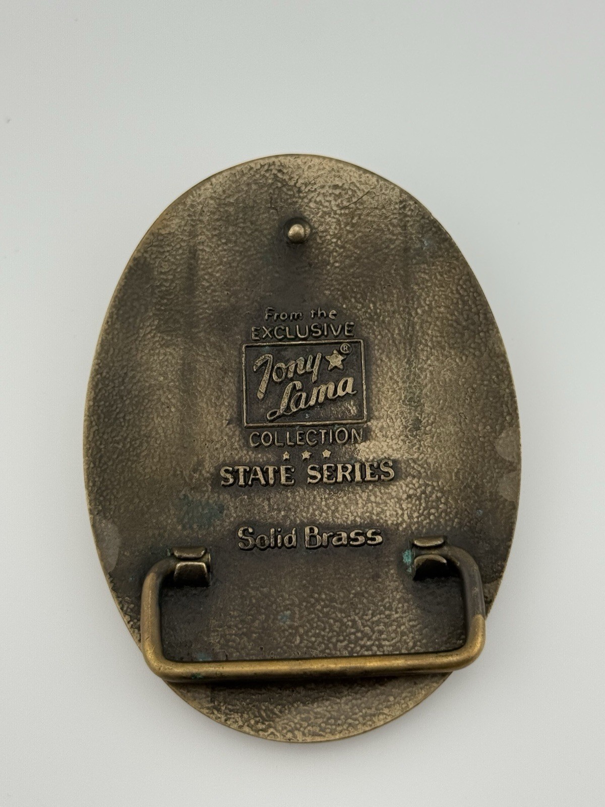 Tony Lama Collection The State of Texas Lone Star Solid Brass Belt Buckle