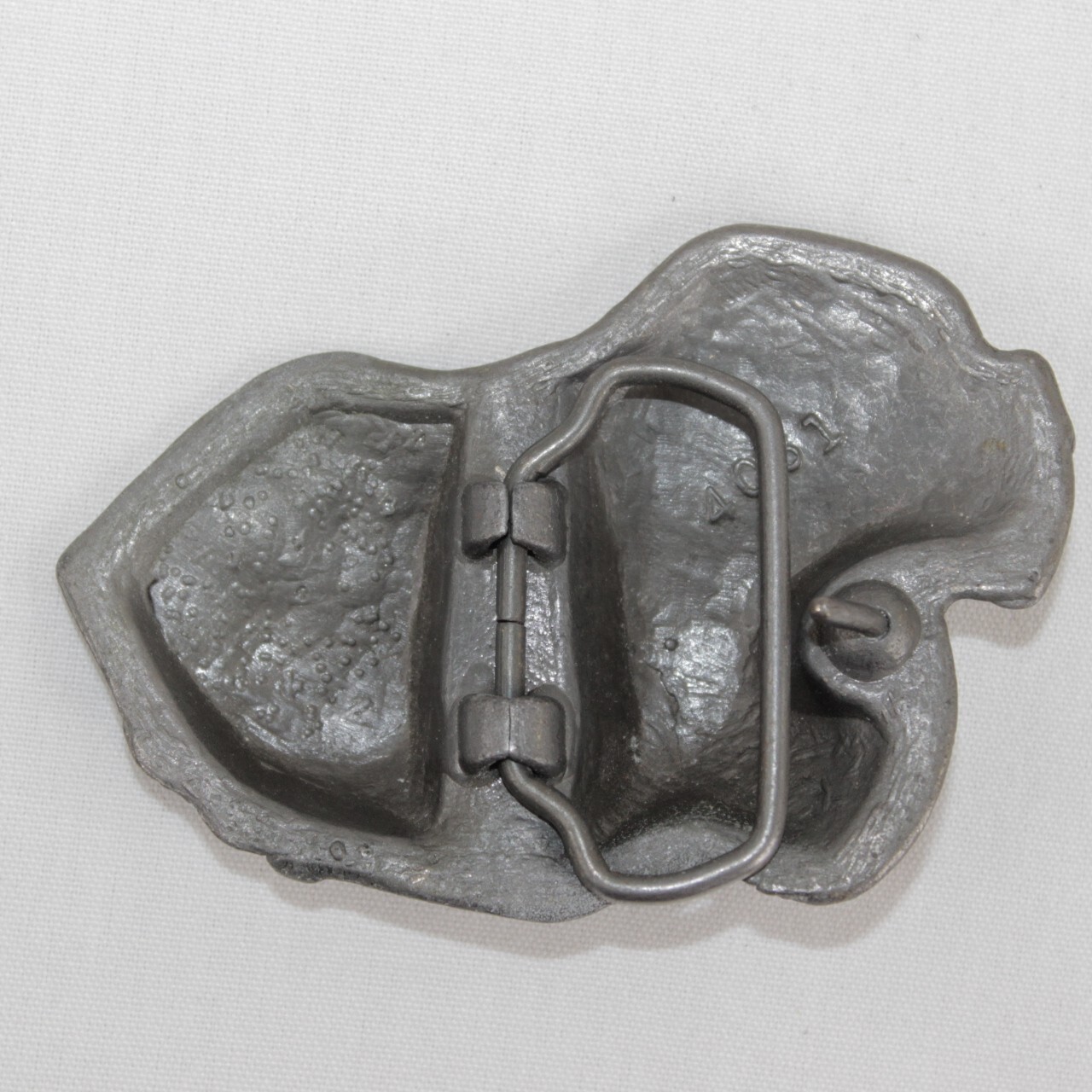Vintage Corvette Car Shaped Embossed Metal Belt Buckle #4061
