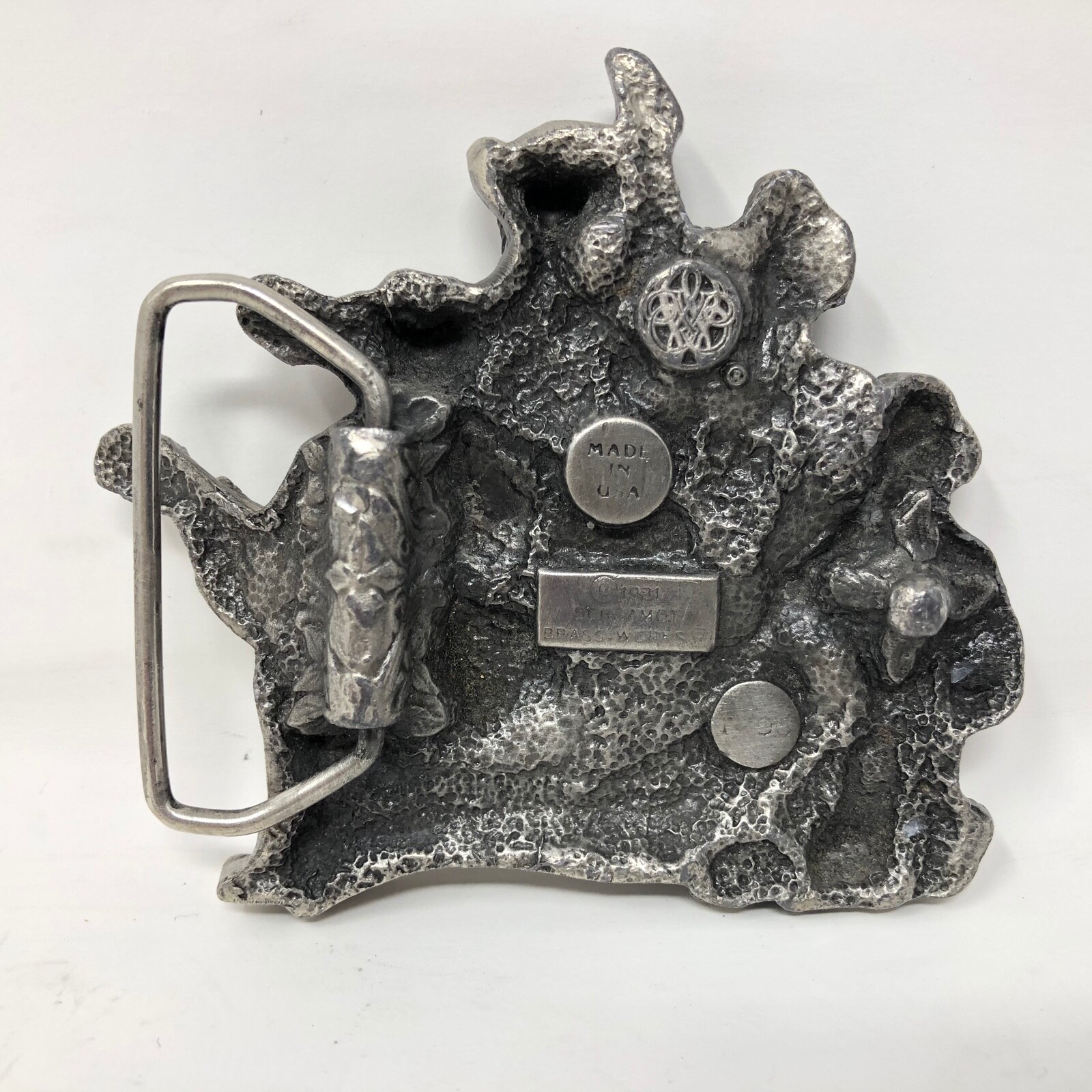 VTG Brassworks Country Western Buckle Musicians Music Guitars Violin Cowboys