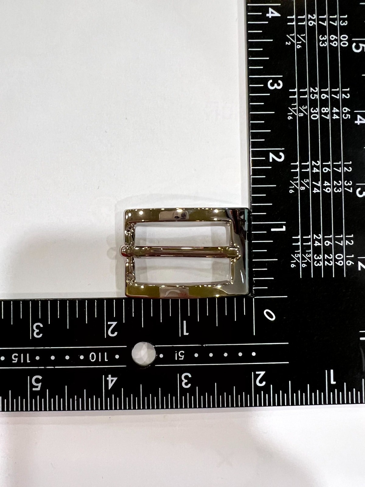 Solid Brass Polished Nickel Belt Buckle Made in Italy Fits 0.79&Prime; Belt Strap