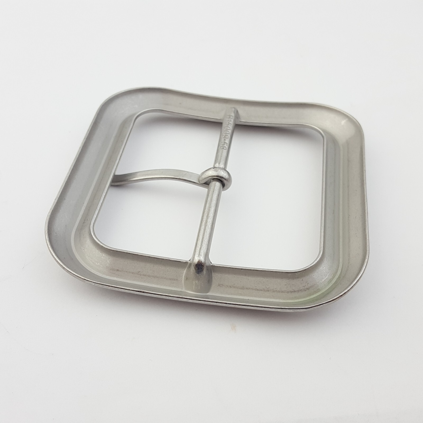 Wide Square Up Silver finish belt buckle
