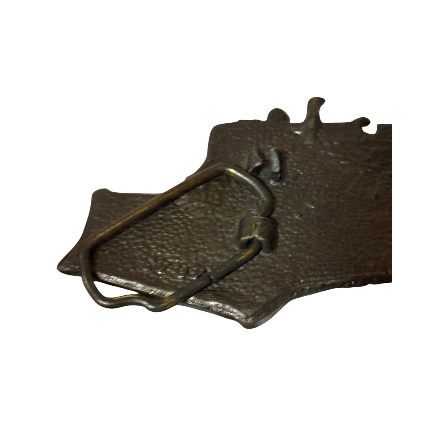 Vintage Heavy Equipment Bulldozer Belt Buckle Bronze Tone 1982 Industrial