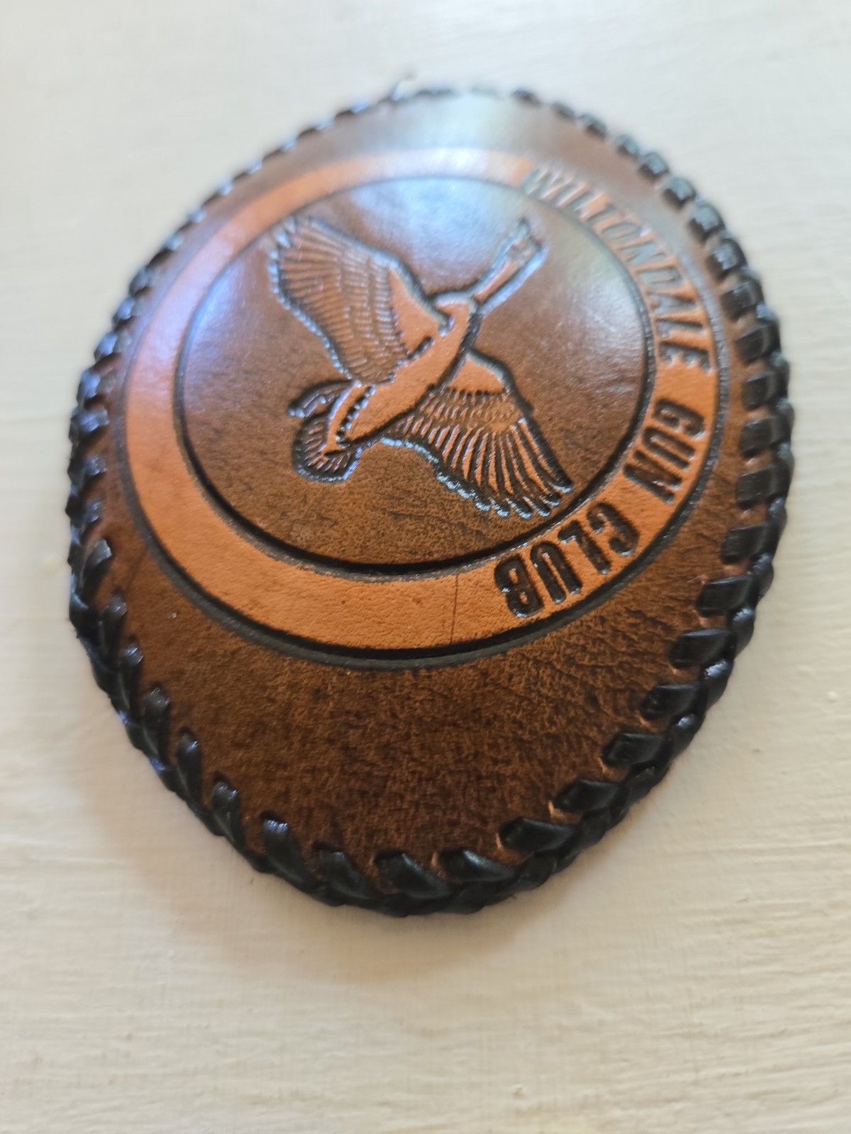 Wiltondale Gun Club Leather Belt Buckle Duck Theme