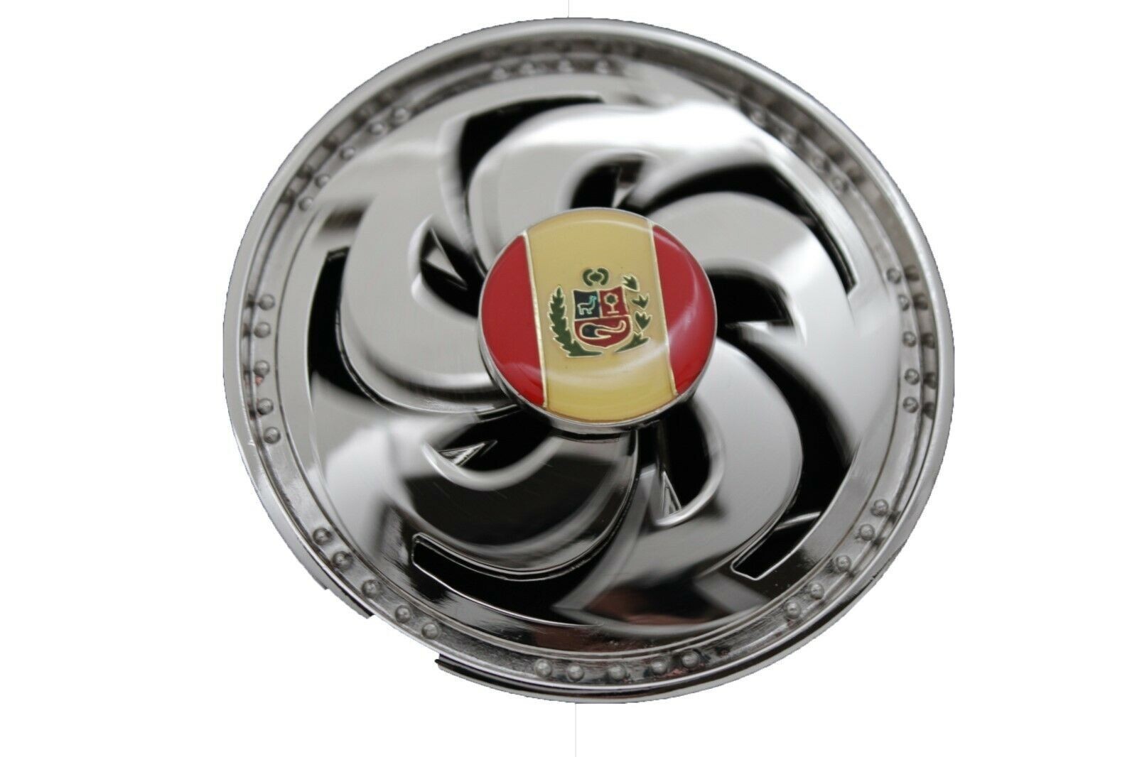 Fashion Spain Flag Belt Buckle Silver Toned Round Shape Spinner Unisex New