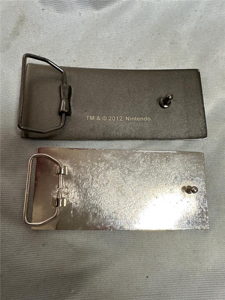 Two Nintendo Game Controller Belt Buckles