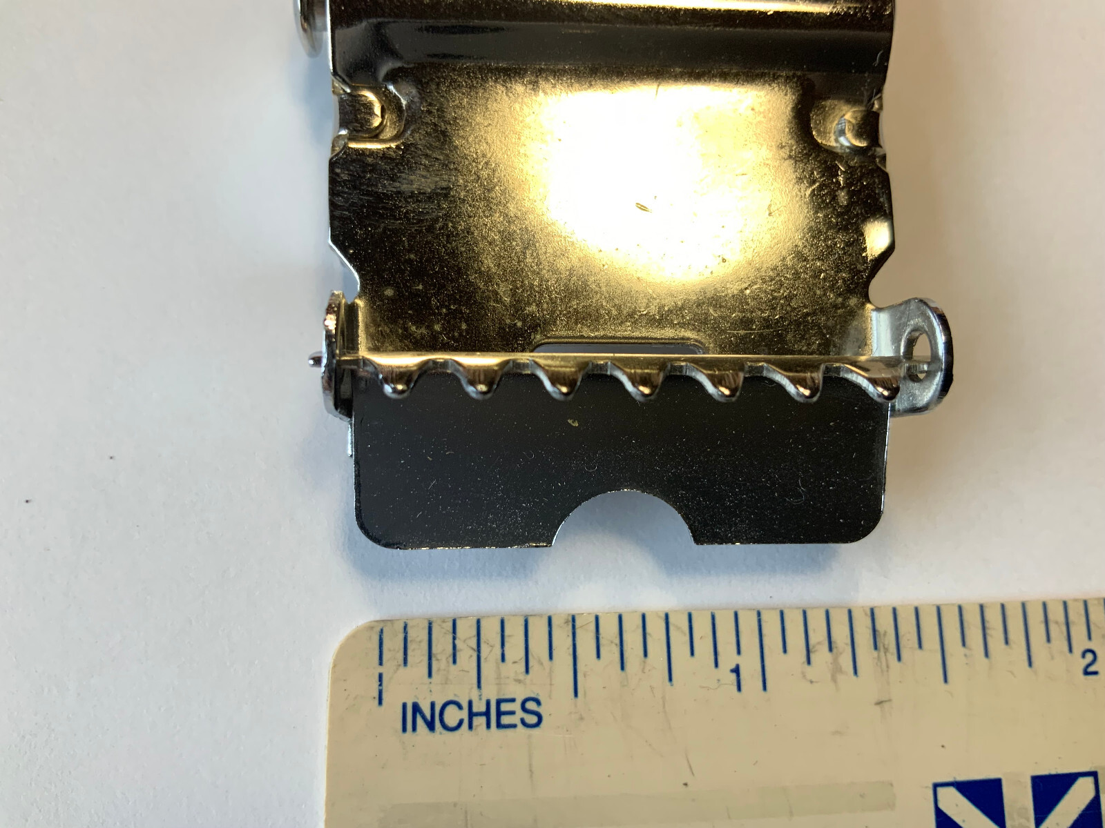 Vintage Chrome Plated B&B Belt Buckle for 1 1/4” Belt UNUSED