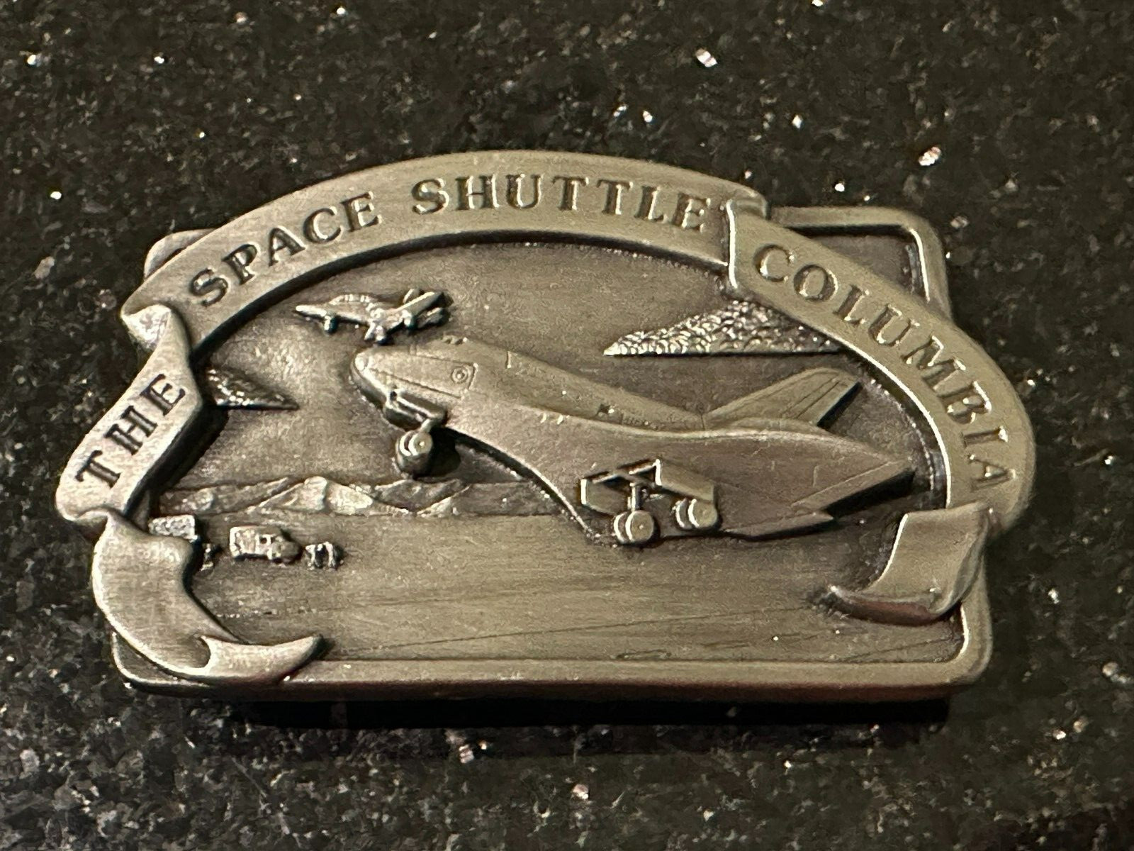 1982 The Space Shuttle Columbia NASA Flight Belt Buckle Bergamot Brass Works