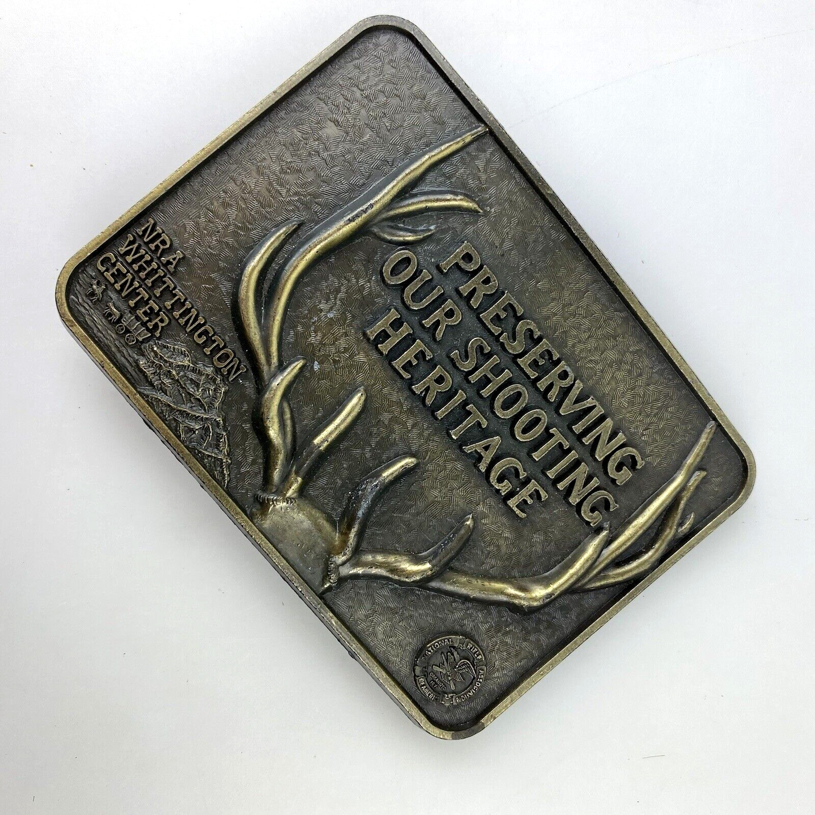 NEW NRA WHITTINGTON CENTER BELT BUCKLE Shooting Heritage Raton NM Hunting Deer