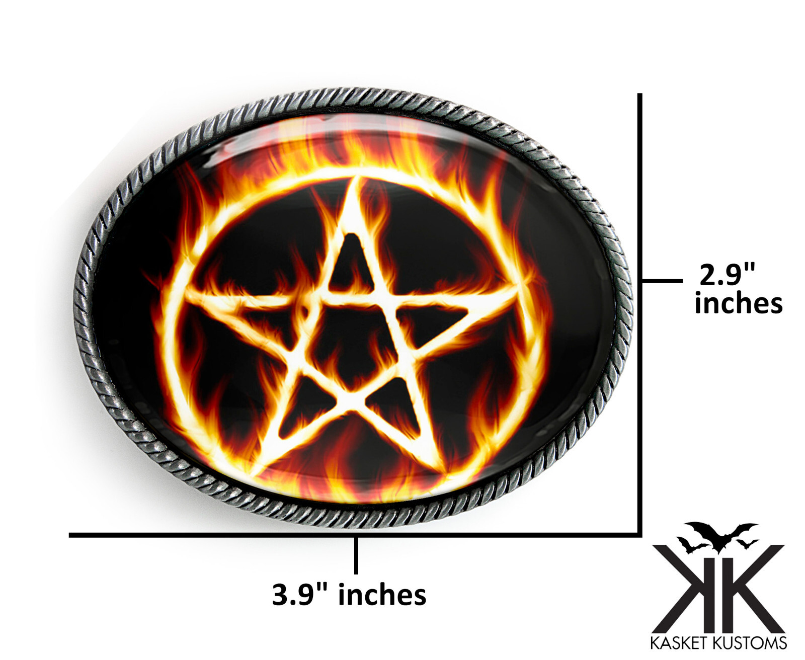 666 Pentagram Belt Buckle – Gothic Occult Men Women Handmade Belt Buckle