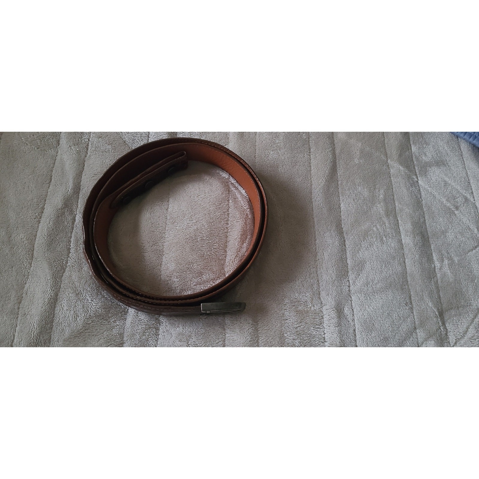 Douglas Magnus Genuine Alligator Leather Belt Sterling Silver Tip -41 No Buckle